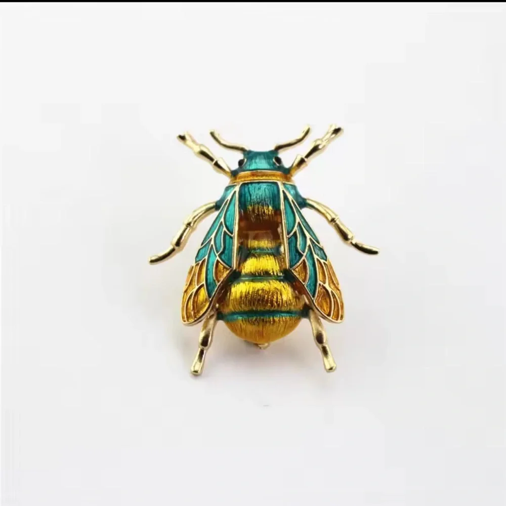 2PCS Colorful Bumblebee Enamel Brooch Pin Set - Picture 4 of 13